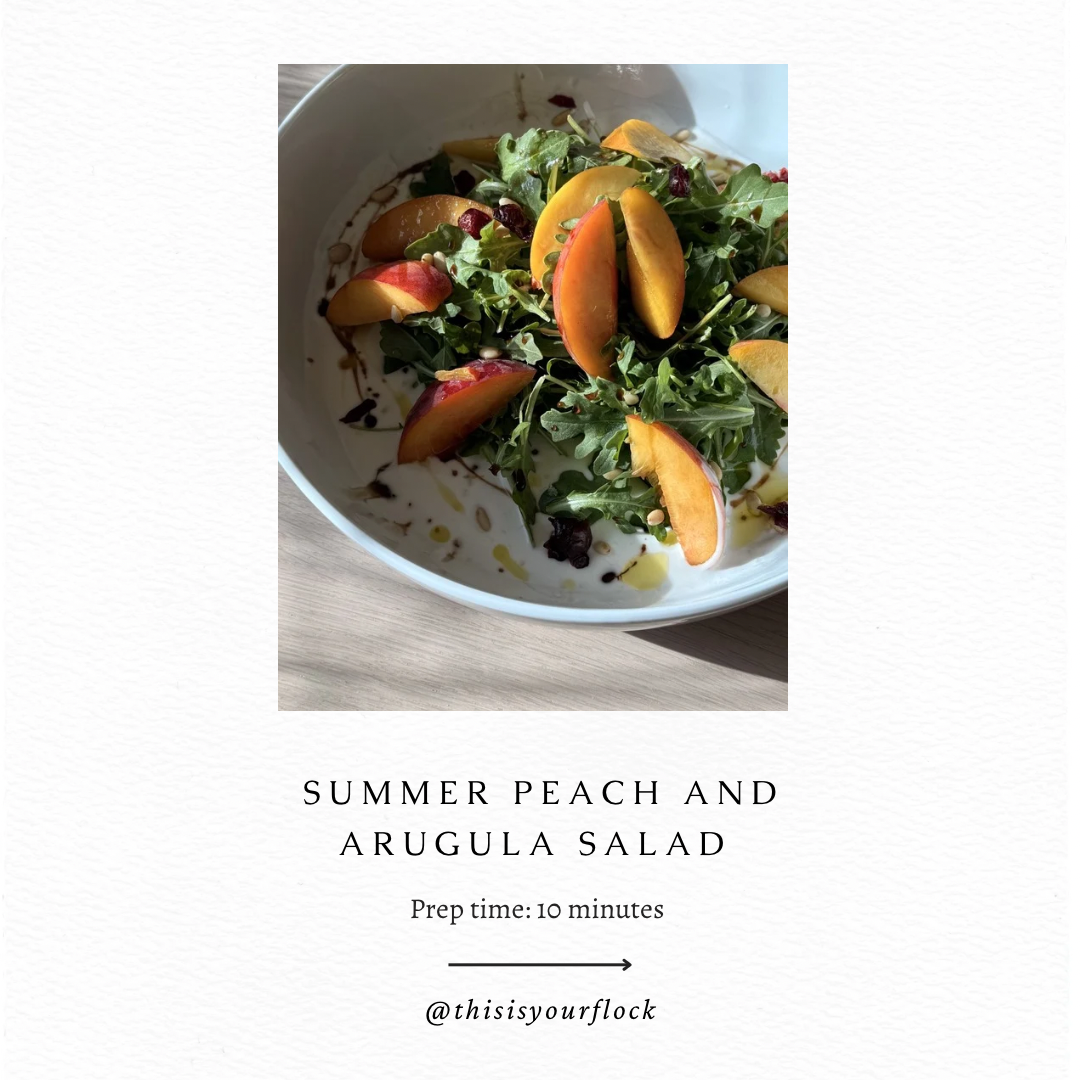 Summer Peach and Arugula Salad