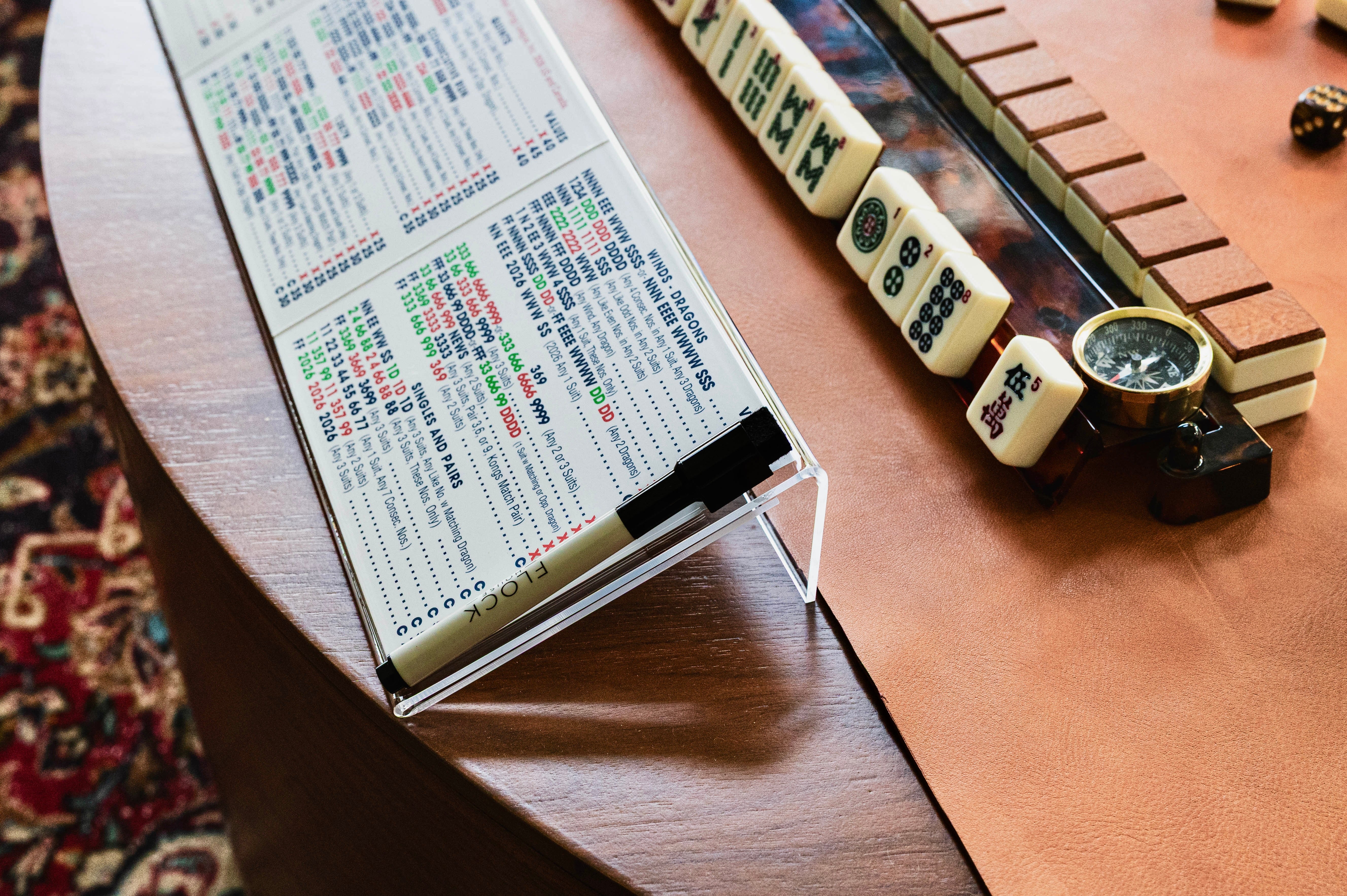 Acrylic Mahjong Card Holder